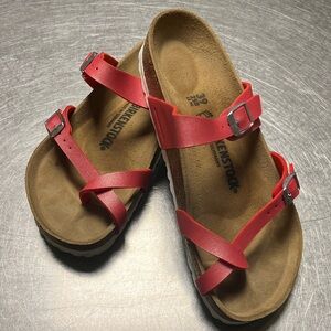 Birkenstock Mayari Icy Metallic Poppy | size 39